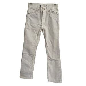 Girls Levi Corduroy Pants Size 6 White